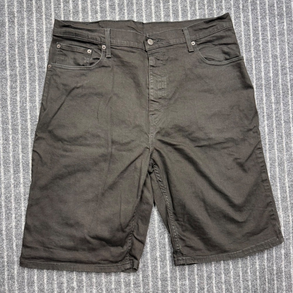 Levis Mens 569 Loose Straight Denim Shorts Size 36 Charcoal Grey WaterLess